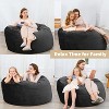 Big Huge Giant Bean Bag Chair,Cozy Lazy Sofa,48 Inch Memory Foam Bean Bag Chairs for Adults/Kids with Machine Washable Plush Velvet Cover - 4 of 4