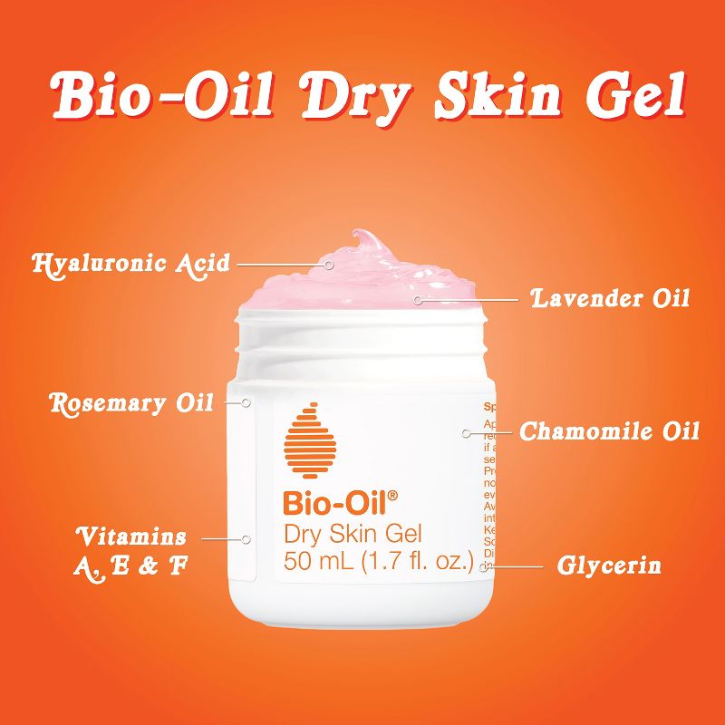Bio-Oil Dry Skin Gel Individual Tub Body Moisturizer with Fast Hydration, Vitamin B3 and Non-Comedogenic, 3 of 14