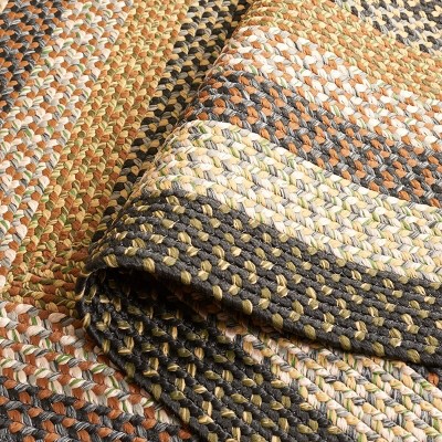 Coastal Charm Blue Multi Handwoven Braided Oval Rug - 2' x 3'