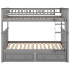 YOOCOZZ Separatable Bunk Bed with Fence Guardrails and Two Drawers - 2 of 4