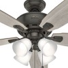 Hunter Fans 52" Amberlin Lighted Ceiling Fan Noble Bronze Finish with Integrated LED and Pull Chain Control - 3 of 4