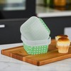 Unique Bargains Cupcake Liners Pattern Square Cup Disposable Laminated Paper 3.35"x3.35"x1.38" 50 Pcs - 2 of 4