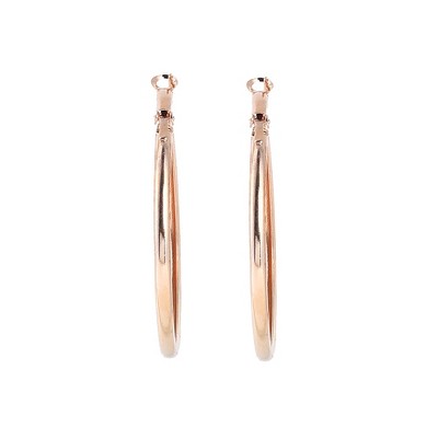 SOHI Women's California Gold The Medium Minimal Hoop Earrings