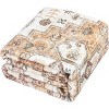 3x5 Large Machine Washable Floral Area Rug Soft Stain Resistant Non-Slip Thin Carpet for Under Dining Table, Bedroom, Nursery Home Office Camel - 4 of 4