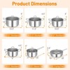 LunaLulinlk 12-Piece Stainless Steel Cookware Set with Tempered Glass Lid and Handle - 4 of 4