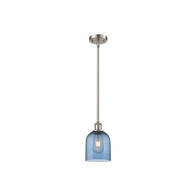 Bella - 1 Light Stem Hung Mini Pendant In Industrial Style-9.5 Inches Tall and 5.5 Inches Wide