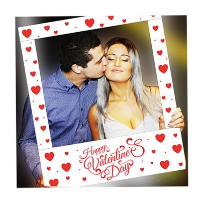 LEMONSODA Valentine's Day Party Frame Photo Prop, 35 X 30 inches (Happy Valentine's Day)