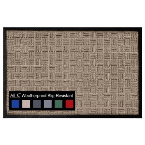 A1HC Indoor Outdoor Doormat Non-Slip Rubber Mat for Entrance, Patio, Garage and Office - Criss Cross - 1 of 4
