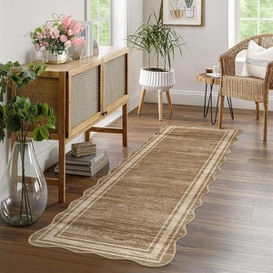 Coucheta Modern Kitchen Runner Rug Non-Slip Stain Resistant Washable Low Pile Floor Mat for Bathroom Bedroom Entryway,Multi-Color & Size - 1 of 4