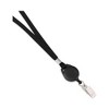 Advantus Lanyards with Retractable ID Reels, Metal Clip Fastener, 34" Long, Black, 12/Pack - 3 of 4