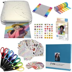 HP Sprocket Select Portable Instant Photo Printer for Android and iOS devices (Eclipse) Fun Scrapbook Bundle