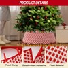 Orieon Modern Diamond Pattern Christmas Tree Collar, Adjustable Plush Felt Stand Cover, Pet-Resistant, Easy Setup, Fits Most 31" Trees - 4 of 4