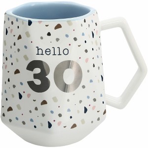 Pavilion Gift Company - Hello 30 - 17 oz Geometric Cup - Drinkware - 1 of 1