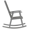 VidaXL Rocking Chair with Cushions Gray Solid Acacia Wood - 4 of 4