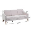 Karl Home |Charlies Three Seats Without Chaise Concubine Solid Wood Frame Sofa - 3 of 4