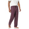 TIME HOLLOW Burgundy Straight-Fit Woven Pajama Pants - 2 of 3