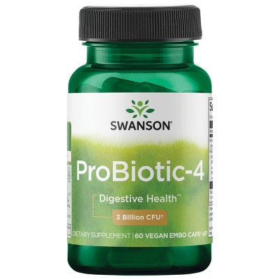 Swanson Probiotic-4 3 Billion Cfu 60 Veg Capsules.