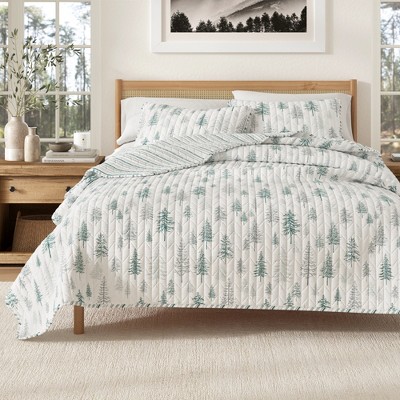 Rustic Woodland Printed Reversible Quilt Set - Great Bay Home
