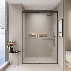 GDFStudio Tauton Double Sliding Shower Door with Tempered Glass - 1 of 4