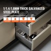 VEVOR 6 Pairs of 15 Inch Drawer Bottom Side Mount Rails, Heavy Duty Full Ball Bearing Extension Steel Track, 100 Lbs, Silver - 3 of 4