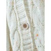 Coolmee Cardigan Sweaters for Women Fall Fashion V Neck Long Sleeve Cable Knit Sweaters Button Loose Outwear - 4 of 4
