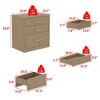 FUFU&GAGA Practical Wooden Nightstand Dresser: Natural Aesthetic Ample Storage and Concealed Drawer - 4 of 4