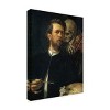 Arnold Bocklin  'Self portrait with skeleton' Canvas Art - 3 of 4