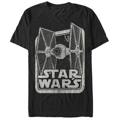 Men's Star Wars TIE Fighter Box  T-Shirt - Black - X Large