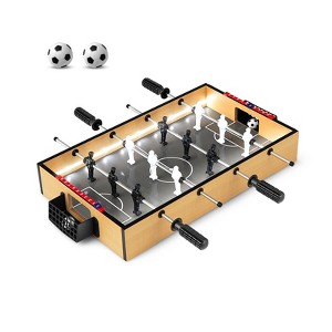 Gymax Full-Size Foosball Table for Game Room with Non-Slip Grips 2 Soccer Balls and Lifelike Player Figures - 1 of 4