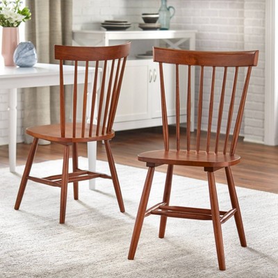 Set Of 2 Venice High Back Contemporary Windsor Dining Chairs