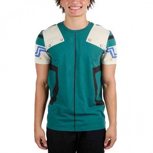 Adult My Hero Academia Midoriya Izuku Deku Costume Cosplay T-Shirt - 1 of 2