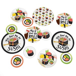 Big Dot of Happiness Let's Roll - Sushi - Japanese Party Giant Circle Confetti - Party Decorations - Large Confetti 27 Count - 1 of 4