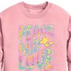 Boys' - Peanuts - Peace & Love Woodstock Graphic Long Sleeve Fleece Sweatshirt - 2 of 4