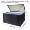 NicBex Metal Storage Box Store Outdoor Waterproof for Backyard Garden,Patio,Black - 3 of 4