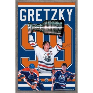 Trends International Wayne Gretzky - Jersey Framed Wall Poster Prints - 1 of 4
