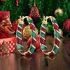 Women's Christmas earrings, Christmas enamel holiday decorative hoop earrings, exquisite jewelry gift. - 2 of 4