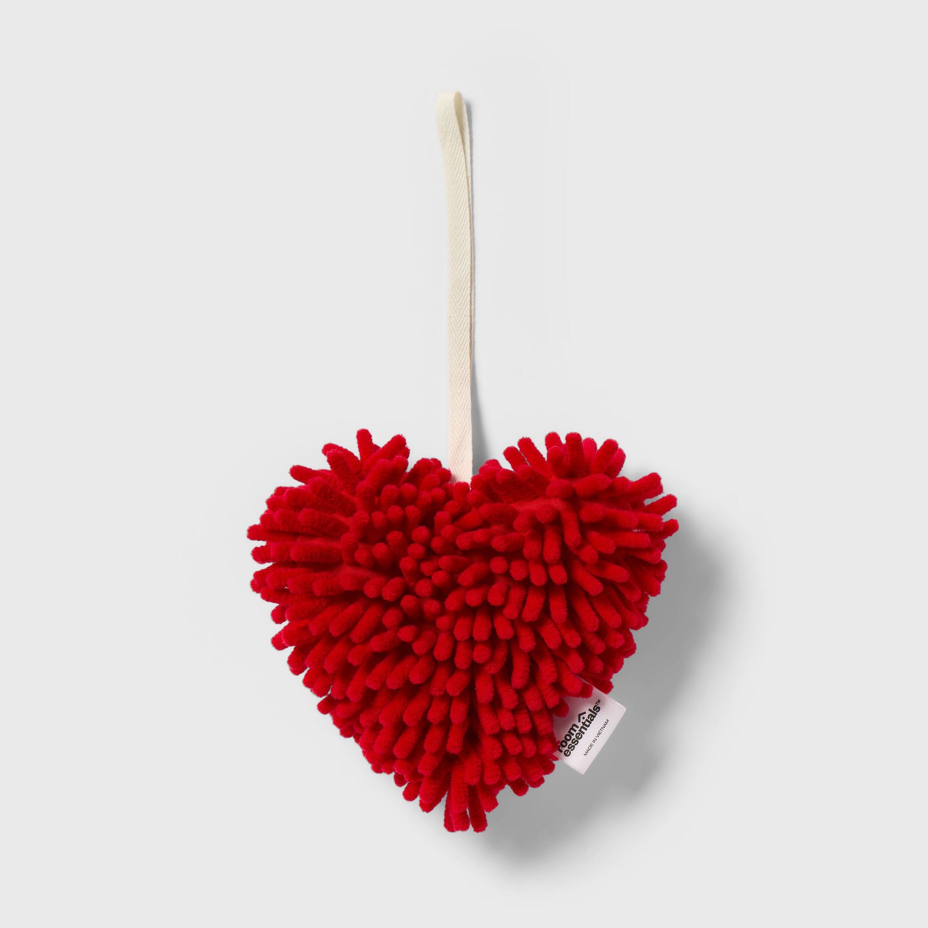 Valentine's Day Heart Shaped Noodle Towel Red - Room Essentials™