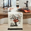 Saro Lifestyle Happy Halloween Tree Table Runner, 13"x72", Natural - 3 of 3