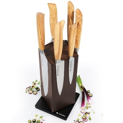 Zassenhaus Magnetic Spinning Knife Block, Ash, 5" x 5" x 10"