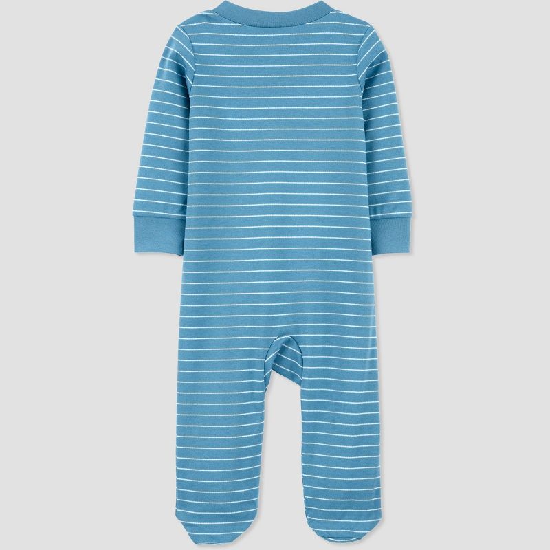 Carter&#39;s Just One You&#174; Baby Boys&#39; Little Brother Footed Pajama - Blue, 3 of 5