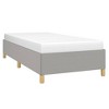 vidaXL Twin XL Bed Frame in Light Gray Fabric with Supportive Legs and Plywood Slats, Easy Assembly Required - 2 of 4