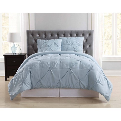 Extra Long Pleated Comforter Set, Baby Blue Bedroom Sets