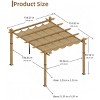 Aluminum Pergola w/ Retractable Canopy - Heavy-Duty UV-Resistant for Deck, Backyard - 2 of 4
