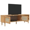 vidaXL TV Stand SENJA Rattan Look Brown 62.2 in.x15.7 in.x19.3 in. Solid Wood Pine - 4 of 4