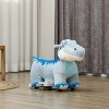 INFURNIC Baby Walkers Tyrannosaurus Ride on Toy with Music and Foot Pedal for Toddlers, Blue, 29.9"*13.4"*18.5" - 2 of 4