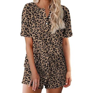 Ekouaer Tie Dye Pajamas Set Womens Loungewear Sleepwear 2 Piece PJ Sets - 1 of 4