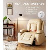 Power Lift Recliner Chair PU Leather with Massage for Elderly Ergonomic Lounge Chair with 2 Cup Holders Side Pocket - 4 of 4