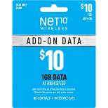 Net10 Wireless Add-On Data Prepaid Card (Email Delivery)