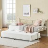 Whizmax Twin Daybed with Trundle, Metal Trundle Bed, Sofa Bed Frame, Heavy Duty Metal Slats, for Living Room, Bedroom, Guest Room, Space Saving - 3 of 4