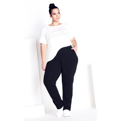 Avenue  Women's Plus Size Supima® Active Pant Black - Tall - 26w/28w :  Target